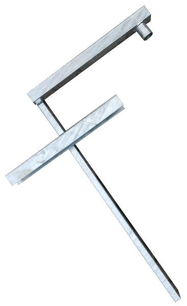 Schake Scharnieroberteil rechts für Holzbauzauntor, verzinkt, 3B160T2R