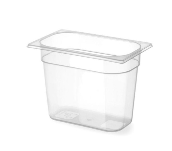 Hendi GN Behälter 1/4, 2,8 L, PP (Polypropylen), LxBxH: 265x162x100 mm, Transparent, 880326
