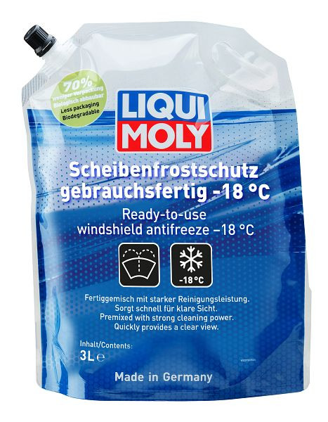 LIQUI MOLY Scheibenfrostschutz gebrauchsfertig -18 °C, Beutel Kunststoff, VE: 3 Liter, 23150