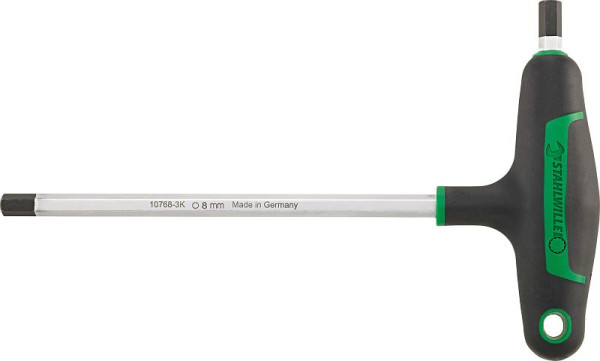 STAHLWILLE Schraubendreher mit Quergriff Abtriebssechskant 8 mm, Länge 200mm, 43253080