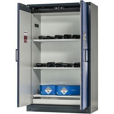 asecos Sicherheitsschrank Battery Store 1200, 3 Gitter + 1 Bodenauffangwanne, 1193 x 615 x 1953 mm, 37254-047-37258