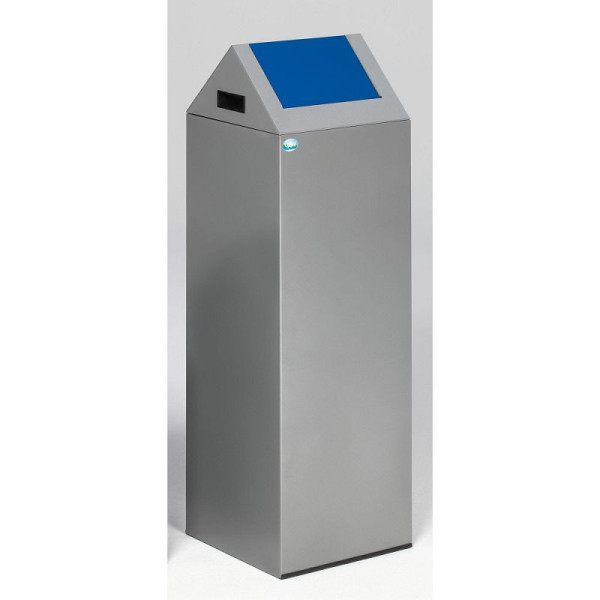 STEIN HGS Wertstoffsammelgerät WSG 85 S, selbstlöschend, Silber (ähnl. DB 701), Silber (ähnl. DB 701), enzianblau (RAL 5010), 82062.0005