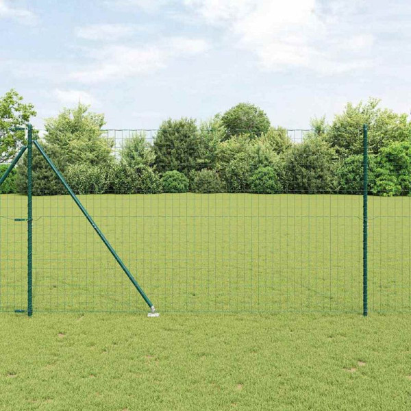 vidaXL Zaun mit Pfosten Grün 1.6 x 10 m Stahl, 3350618