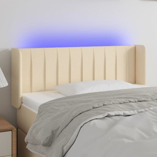 vidaXL LED Kopfteil Creme 83x16x78/88 cm Stoff, 3123453