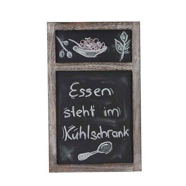 Mendler Werbetafel HWC-C51, Wandtafel Kreidetafel, 55x34x2cm, Holz Shabby-Look Vintage, braun, 36807