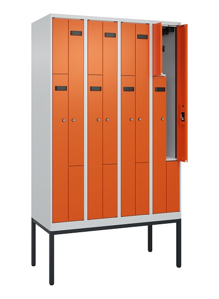 C+P Z-Spind Evolo PLUS, Gestell, 8 Fächer, 2120x1200x500mm, 7035/2004, Zylinderschloss, 0490337-408 S10028