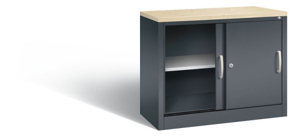 C+P Sideboard mit Schiebetüren Acurado, H720xB1000xT400mm, Farbe: Anthrazitgrau, Bügelgriff, 2 OH, 5725-00 S10108