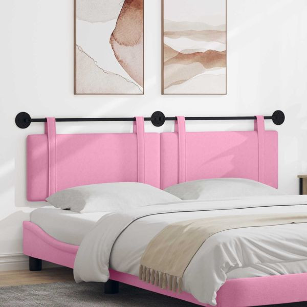 vidaXL Hängendes Kopfteil Rosa Stoff, 42031476, 8721364697379