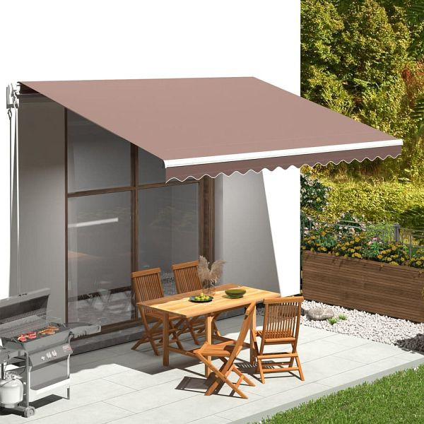 vidaXL Markisenbespannung Braun 4,5x3,5 m, 311980, 8720286150719