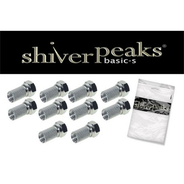 shiverpeaks BASIC-S, F-Stecker 7,5, mit großer Mutter, VE: 10 Stück, BS85012-10