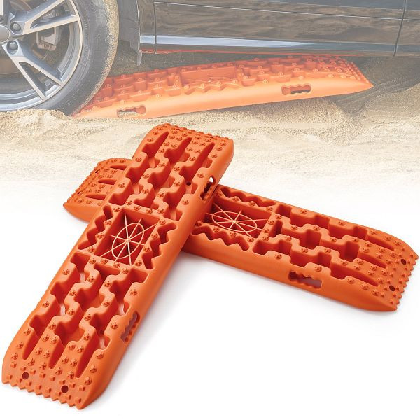 VEVOR 2 Stück Traktionsbretter Traktionsband PP Schlamm Schnee Sand Lang Orange, QCTKBZBS2JZZN5BMHV0