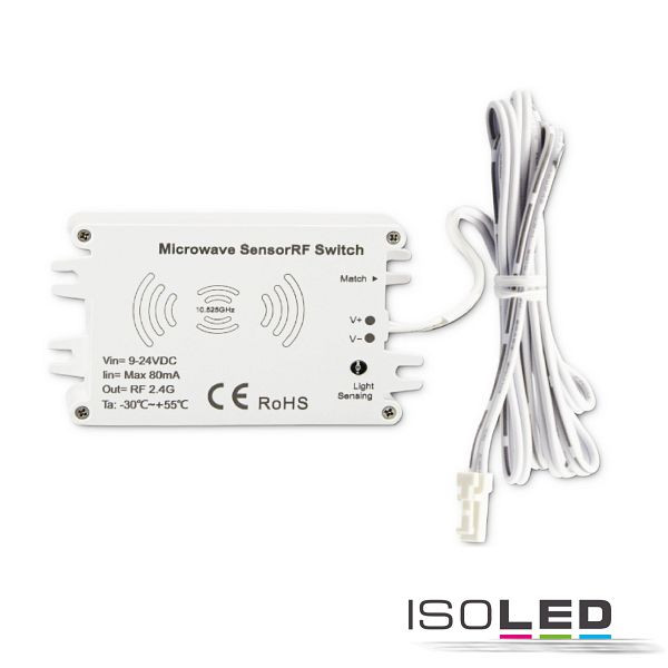 ISOLED Sys-Pro Funk HF-Bewegungsmelder MiniAMP, 9-24V, 114665
