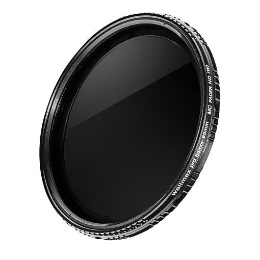 Walimex pro ND-Fader ND2-ND400 MC 86mm, Graufilter aus mehrfach vergütetem Glas, Verlängerung der Belichtungszeit von Faktor 2 bis 400, 1019983