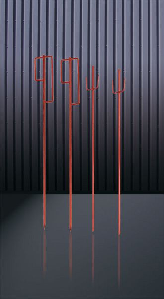 Eichinger Absperrpfosten 1808.1, Ø 12, lackiert, alte Form, Höhe 1200, 18080100000000