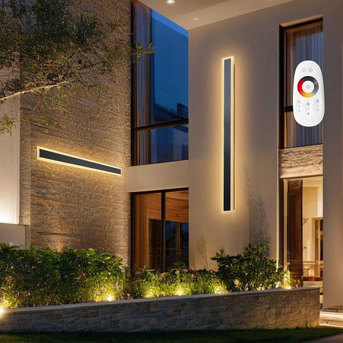 VEVOR Wandleuchten Villa, 2er-Pack, 120 cm, 2700 K–6000 K, IP65, dimmbar, für Haus, Veranda, Terrasse, Garten, Garage, HWBDBDRGBDDKTP72C001V7