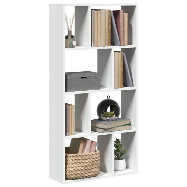 vidaXL Bücherregal Weiß 60x20x120 cm Holzwerkstoff, 858147