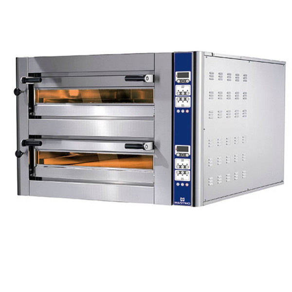 Mastro PRO Elektro-Pizzaofen für 6+6 Pizzen ø 350 mm, elektronische Bedienung, CAB0013/CD