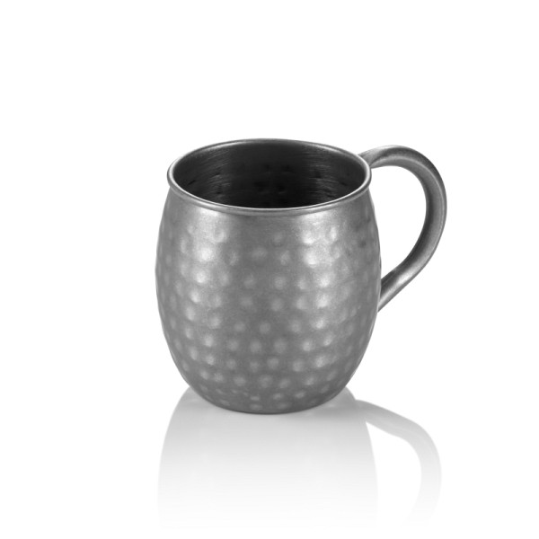 WAS Moscow Mule Set, 0,45 L, Ø 8,5 cm, Höhe 10 cm, vintage, gehämmert, VE: 2 Stück, Chromnickelstahl, PVD Beschichtung, 2033345