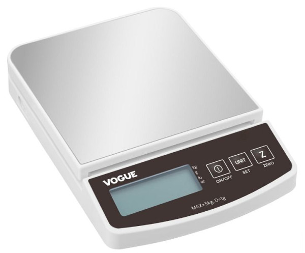 Vogue Elektronische Waage 5kg, Teilung: 1g, kg- oder lb-Modus, HZ321
