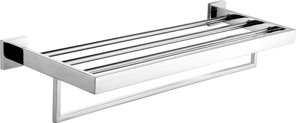 KWC Doppelhandtuchstange, CUBUS, Edelstahl, 600x122x220 mm, AP, hgl, Regal, 2000106361