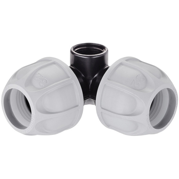 Claber Winkel-T-Klemmverbinder 1" (32 mm) mit 1/2" IG für unterirdische Bewässerung, VE: 8 Stück, CL904260000