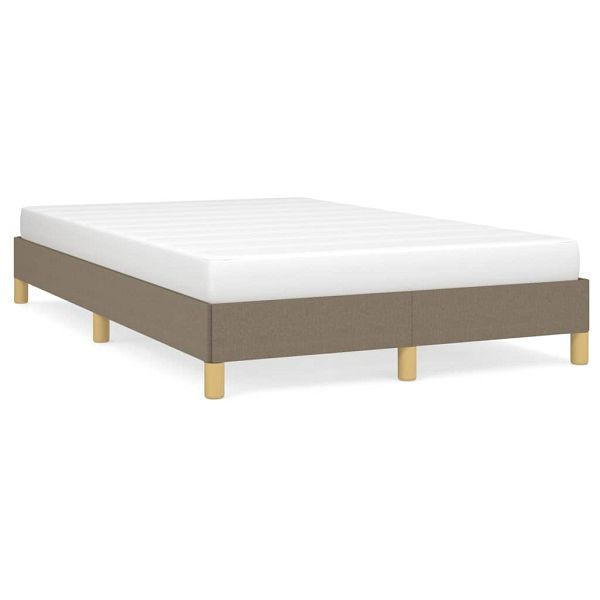 vidaXL Bettgestell Taupe 120x190 cm Stoff, Füllung: Schaumstoff, 3269616