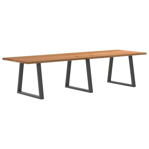 vidaXL Esstisch Hellbraun 320x100x74 cm Massivholz Eiche Rechteckig, 3304859