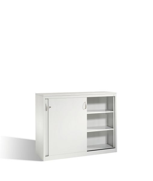 C+P Sideboard mit Schiebetüren Acurado, H1200xB1600xT500mm, Farbe: Lichtgrau, Bügelgriff, 3 OH, 2157-1200 S10037