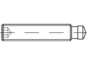 Gewindestifte DIN 6332 5.8 IS M 6 x 35 brüniert brün VE=S (10 Stück)
