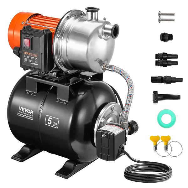 VEVOR 1176W Gartenpumpe Bewässerungspumpe Poolpumpe Flachbrunnenpumpe 5600L/h, BXGGSJB16HP1A0DHKV2