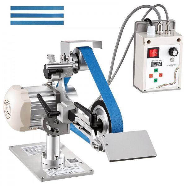 VEVOR Bandschleifmaschine 550W, inkl. 3 Schleifbänder 762x25,4 mm, 200-5000 U/min, Dualmodi, 21 m/s, für Metallbearbeitung, DGNSDJJS550W2VP8O001V2