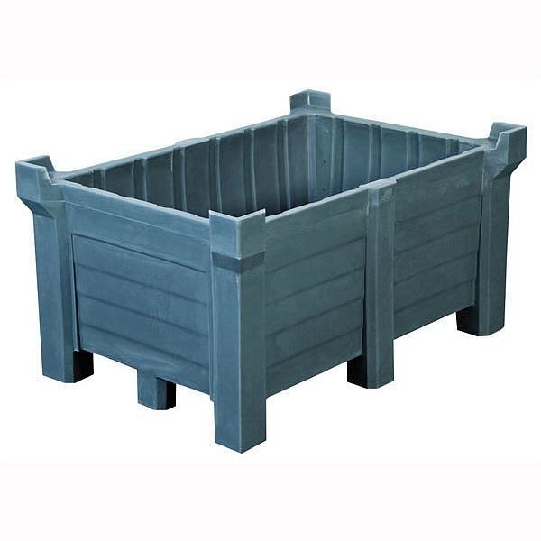 asecos Stapelbehälter-geschlossen, Volumen: 90 l, Größe: 80x50x50 cm, Version: 01 - grau, 22536