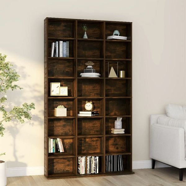 vidaXL CD-Regal Räuchereiche 102x23x177,5 cm Holzwerkstoff, 815090