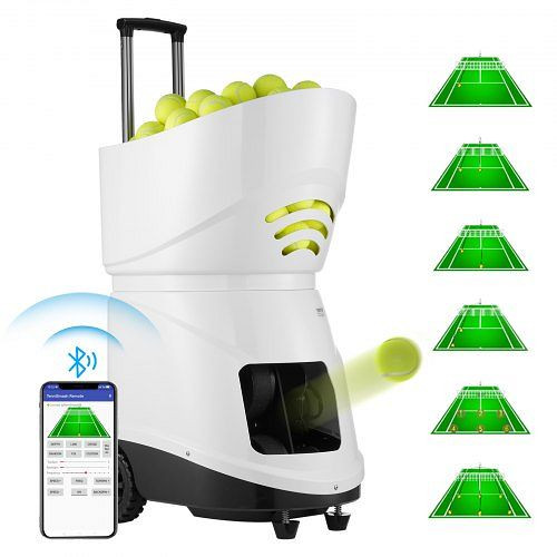 VEVOR Tennisballmaschine Ballwerfer Trainingspraxis 125km/h 150 Bälle Tragbar, WQFQJYX08JJKK5U4SV2