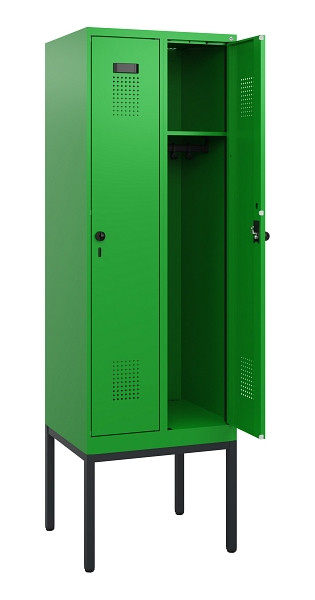 C+P Spind Evolo PLUS, Gestell, 2 Abteile, 1950x600x500mm, 6037/6037, Drehriegel, 0490305-20 S10036