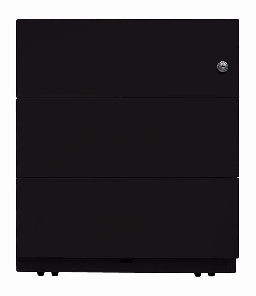 Bisley Rollcontainer Note™, 3 Universalschubladen, schwarz, NWA59M7SSS633