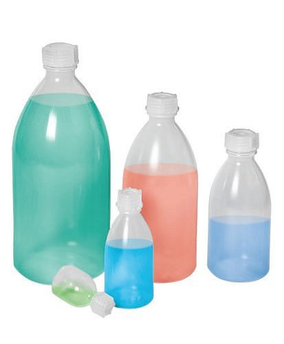 DENIOS Enghalsflaschen aus LDPE, mit Schraubverschluss, 250 ml, VE: 12 Stück, 281881