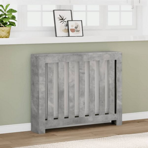 vidaXL Heizkörperverkleidung Betongrau 104x20x82 cm Holzwerkstoff, 852738
