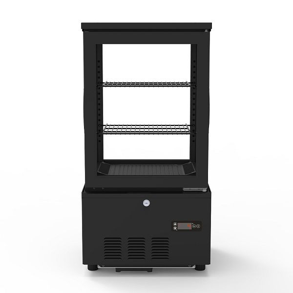 Vaiotec TOPLINE Kühlvitrine 2-fach / 56 Liter "schwarz", 43,4x39,8x85,4 cm, 10584