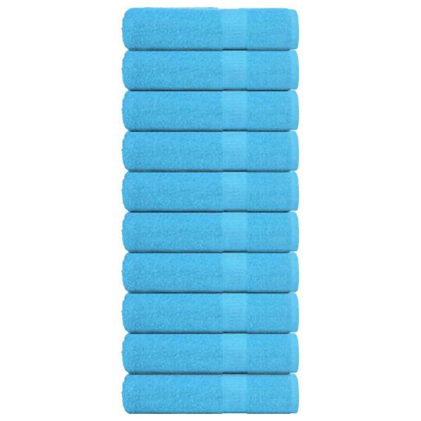 vidaXL Handtücher 10 Stück Türkis 50x100 cm 360 g/m² 100% Baumwolle, 136976