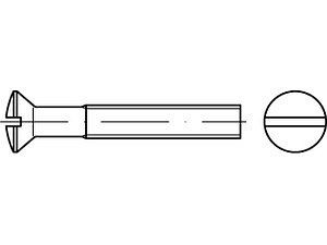 Linsen-Senkschrauben DIN 964 4.8 M 3 x 5 galvanisch verzinkt VE=K (200 Stück)