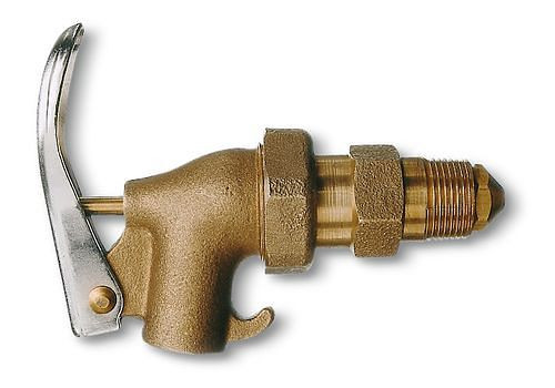 DENIOS Messingzapfhahn 3/4", selbstschließend, Werkstoff: Messing, 117132