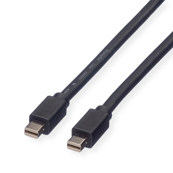 ROLINE DisplayPort Kabel, Mini DP ST - Mini DP ST, schwarz, 2 m, 11.04.5640