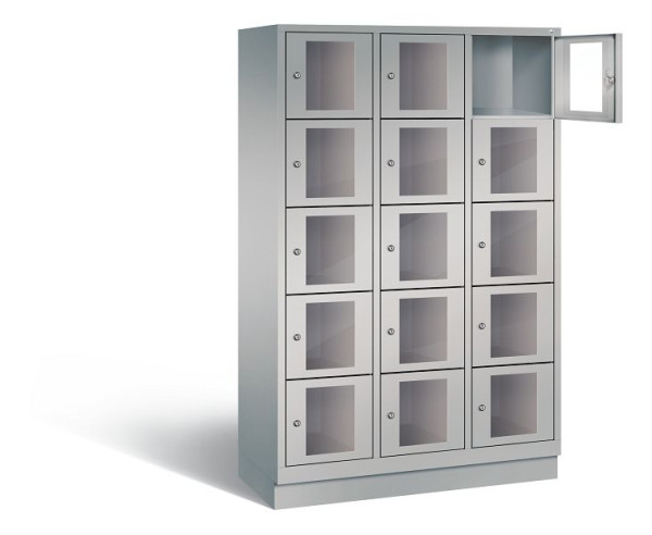 C+P Schließfachschrank Classic, H1800xB1200xT500mm, Farbe: Weißaluminium, 8020A325 S10010
