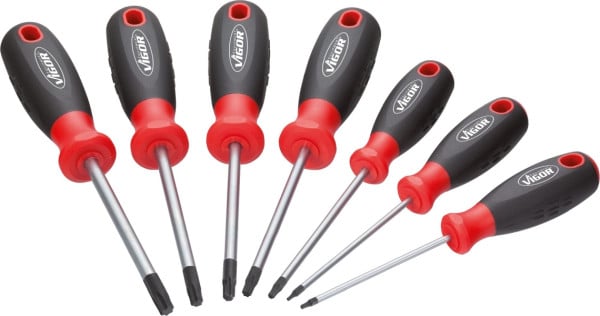 VIGOR TORX Schraubendreher Satz, Innen TORX Profil, T10 - T40, Anzahl Werkzeuge: 7, V3366