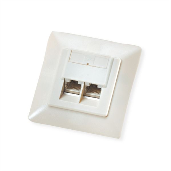 ROLINE Kategorie 5e (Class D) Dose, Unterputz, ungeschirmt, elfenbein, 25.16.8501