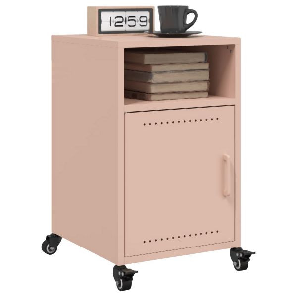 vidaXL Nachttische 2 Stk. Rosa 36x39x59 cm Stahl, 846719