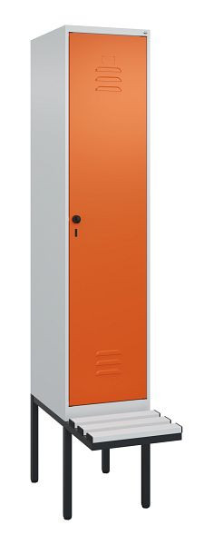 C+P Umkleidespind Classic PLUS, 2120x400x815mm, 7035/2004, Drehriegel, je 2 Doppel-Haken, 0800407-12F S10121