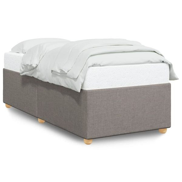 vidaXL Bettgestell Taupe 90x200 cm Stoff, Material: Stoff (100% Polyester), Sperrholz, Holzwerkstoff, 3284705