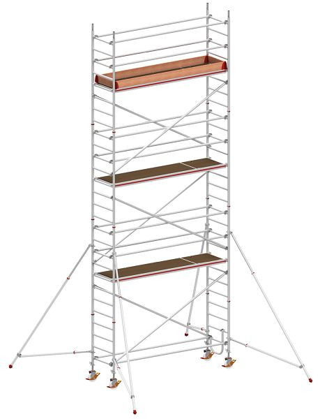 HYMER Fahrgerüst nach DIN EN 1004 mit Comfortaufbau, Rahmenteilbreite 0,80 m, Bühnenlänge 2,95 m, Reichhöhe 8,40 m, 837108